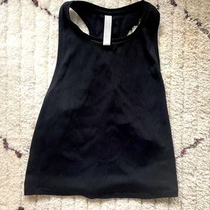 Athleta Shanti Crop Rib Tank black